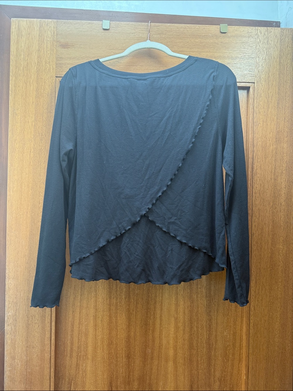 JoyLab Black Long Sleeve Layered Shrug Top